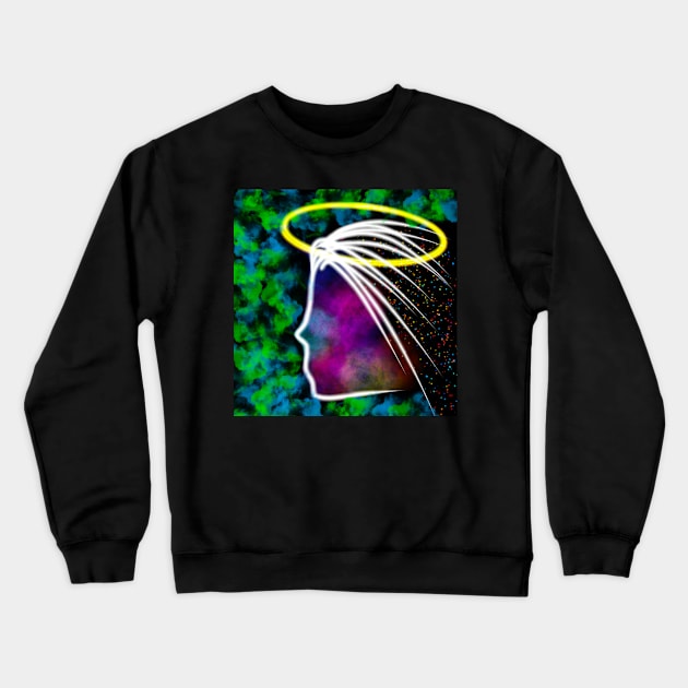 Mother Nature in a Colorful Abstract Design Crewneck Sweatshirt by byjasonf